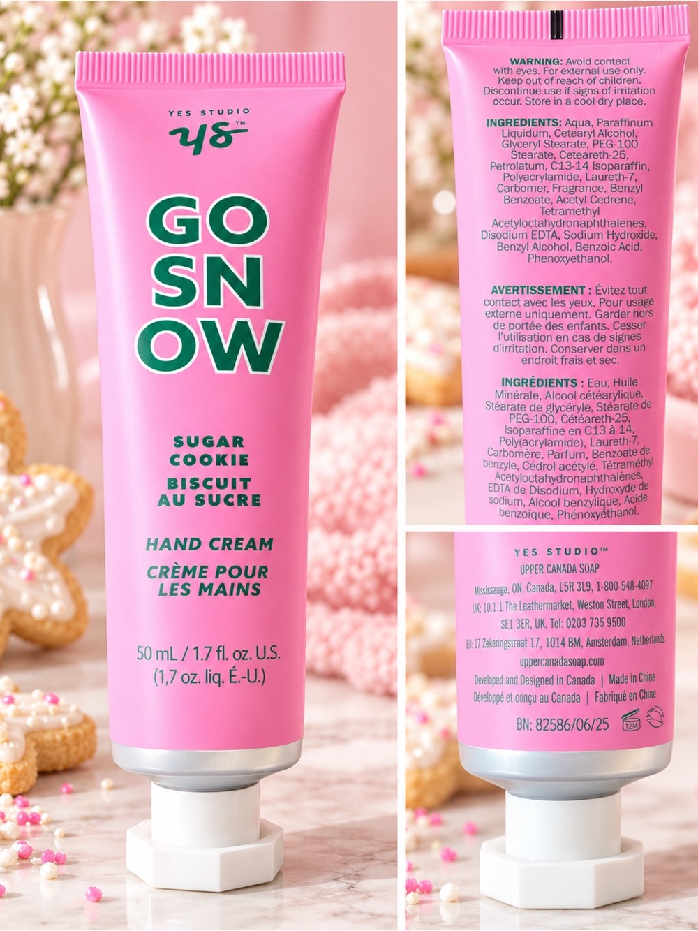 Go Snow Sugar Cookie Hand Cream — Pink Hydrating Hand Cream